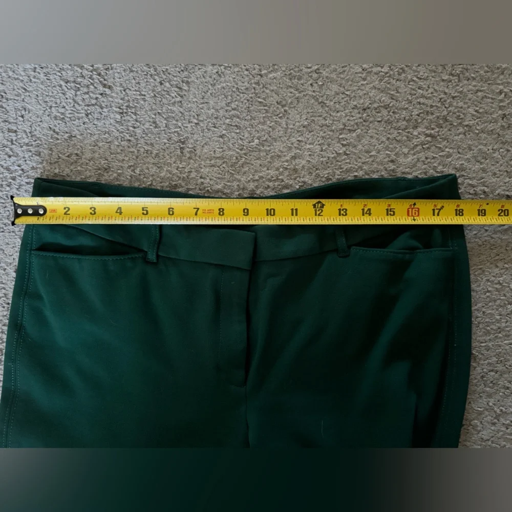 White House Black Market | Dark Green Slim Ankle Pants - Picture 5 of 9